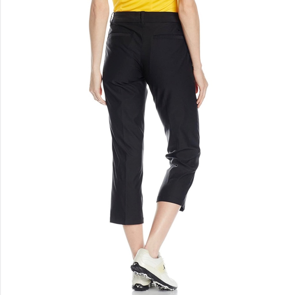 NIKE Golf Women’s Dri-fit Tournament Black Crop Pant, Size 10